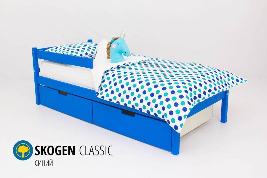 детская кровать skogen classic синий в Магнитогорске