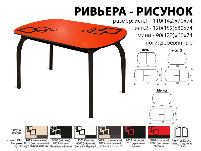 стол обеденный ривьера рисунок в Магнитогорске