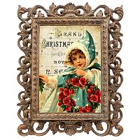 репродукция старинной рождественской гравюры девочка с венком в Магнитогорске