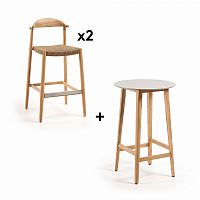 комплект мебели pack 619 giorgia 77 beige стол + 2 стула от la forma (ex julia grup) в Магнитогорске