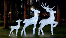 световая фигура 3d олень - белый папа в Магнитогорске