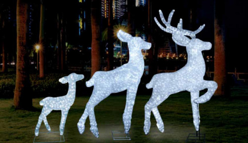 световая фигура 3d олень - белый папа в Магнитогорске