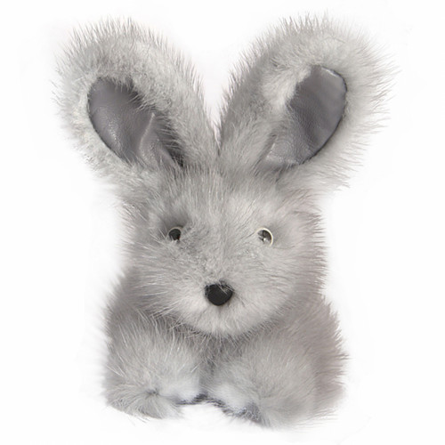 игрушка зайчик (серый) натуральный мех норки в Магнитогорске