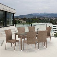 обеденная группа из искусственного ротанга suyti на 6 персон в Магнитогорске
