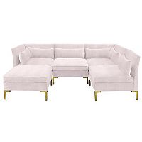 диван zara sectional угловой розовый в Магнитогорске