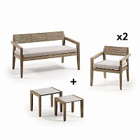 комплект мебели pack 616 climby 2 стола + 2 кресла + скамейка от la forma (ex julia grup) в Магнитогорске