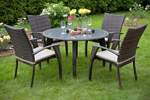 комплект мебели из ротанга monaco коричневый на 4 персоны в Магнитогорске