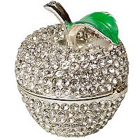 шкатулка яблоко серебряная 4,5х4,5х5,5 см в Магнитогорске