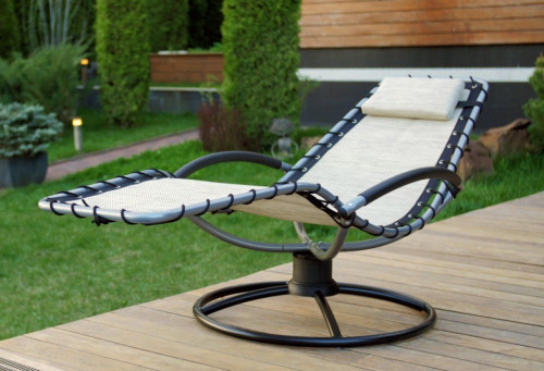 шезлонг качалка лежак флэт цвет белый в Магнитогорске