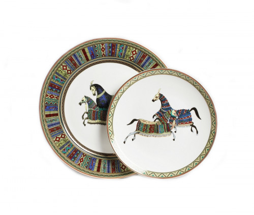 комплект тарелок antique (темная) в Магнитогорске