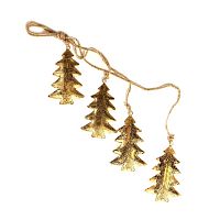 гирлянда новогодняя подвесная елки золотые golden trees, 65 см в Магнитогорске