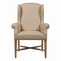 кресло мягкое с ушами french wing chair бежевое в Магнитогорске