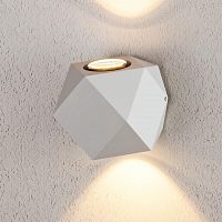 уличный настенный светодиодный светильник elektrostandard 1565 techno led kroket белый 4690389125393 в Магнитогорске