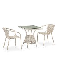 комплект плетеной мебели jomaz на 2 персоны молочный в Магнитогорске