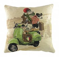 подушка с картинкой scooter dogs green в Магнитогорске