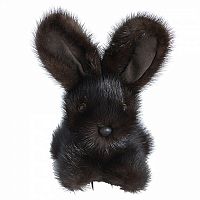 игрушка зайчик (темно-коричневый) натуральный мех норки в Магнитогорске