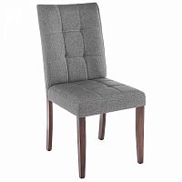 стул деревянный madina dark walnut / fabric grey в Магнитогорске