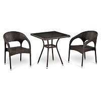 комплект мебели из искуственного ротанга коричневый на 2 персоны vipa в Магнитогорске