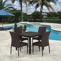 обеденный комплект из искусственного ротанга fola на 4 персоны в Магнитогорске