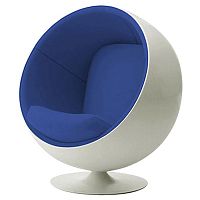 детское кресло eero ball chair бело-синее в Магнитогорске