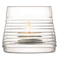 подсвечник стеклянный с рельефом для чайной свечи groove, 7 см в Магнитогорске