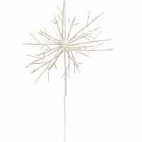 игрушка елочная белая снежинка, 5 см в Магнитогорске