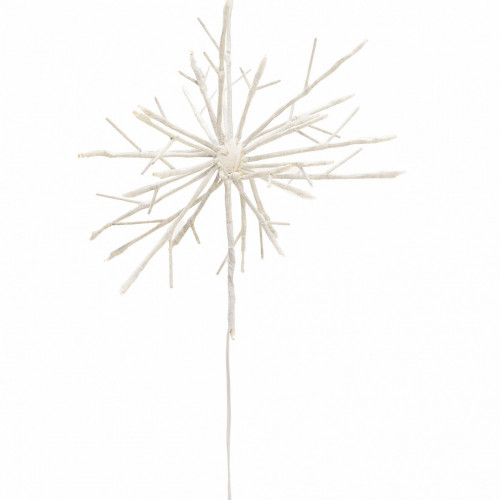 игрушка елочная белая снежинка, 5 см в Магнитогорске