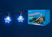 светодиодная гирлянда «снежинки» 280см белая (07923) uniel uld-s0280-020/dta white ip20 snowflakes в Магнитогорске