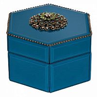 шкатулка синяя 14*10*16 см в Магнитогорске