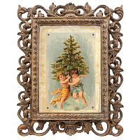 репродукция старинной рождественской гравюры новый год на пороге в Магнитогорске