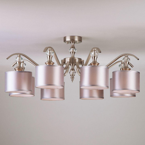 потолочная люстра eurosvet ofelia 60070/8 сатин-никель в Магнитогорске