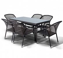 романо, обеденная группа на 6 персон ,серый в Магнитогорске