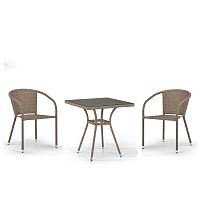 комплект мебели из искуственного ротанга светло-коричневый на 2 персоны nikos в Магнитогорске