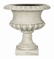 вазон классический из искусственного камня 54 см довиль молочный с патиной в Магнитогорске