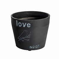 цветочный горшок love чёрный в Магнитогорске