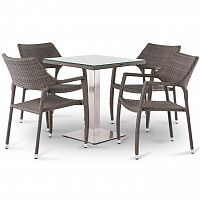 обеденная группа альба на 4 персоны бежевая в Магнитогорске