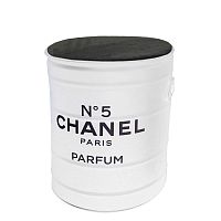 декоративная бочка- пуф chanel №5 white m в Магнитогорске
