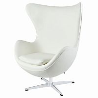 кресло egg chair by arne jacobsen белое в Магнитогорске