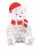 светодиодная фигура медвежонок в красном колпаке 56см в Магнитогорске