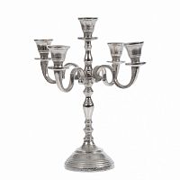 канделябр на 5 свечей темное серебро, 30 см в Магнитогорске