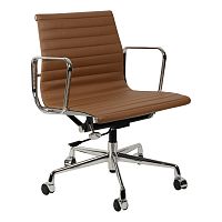 кресло eames style коричневая кожа в Магнитогорске