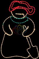 фигура снеговик с лопатой 94x63 см в Магнитогорске