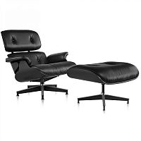 кресло eames style lounge chair черное в Магнитогорске