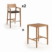 комплект мебели: стол и 2 стула pack 612 cybille от la forma (ex julia grup) в Магнитогорске