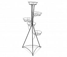 подставка для цветов kolonna 5 чёрный в Магнитогорске