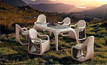 комплект мебели из ротанга патио fox бежевый на 4 персоны в Магнитогорске