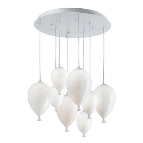 подвесная люстра ideal lux clown sp8 bianco в Магнитогорске