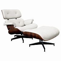 кресло lounge chair & ottoman белое в Магнитогорске