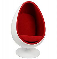 кресло ovalia egg style chair красное в Магнитогорске