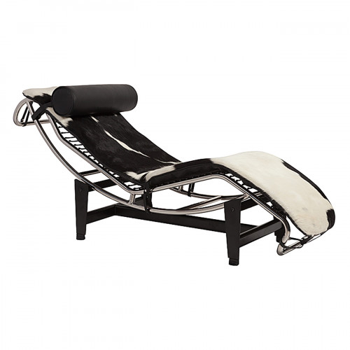 шезлонг chaise longue lc4 черно-белый в Магнитогорске